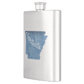 Fayetteville Arkansas Wood Grain Flachmann (Links)