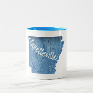 Fayetteville Arkansas Wood Grain Zweifarbige Tasse