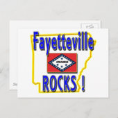 Fayetteville-Felsen! (Blau) Postkarte (Vorne/Hinten)