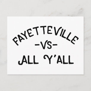 Fayetteville GEGEN alles Yall, Arkansas Postkarte