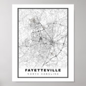 Fayetteville Map Poster (Vorne)