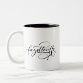 Fayetteville NC Strong Hand Letted Zweifarbige Tasse (Links)