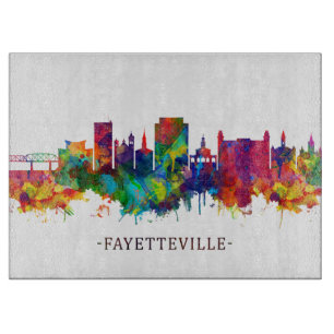 Fayetteville North Carolina Skyline Schneidebrett