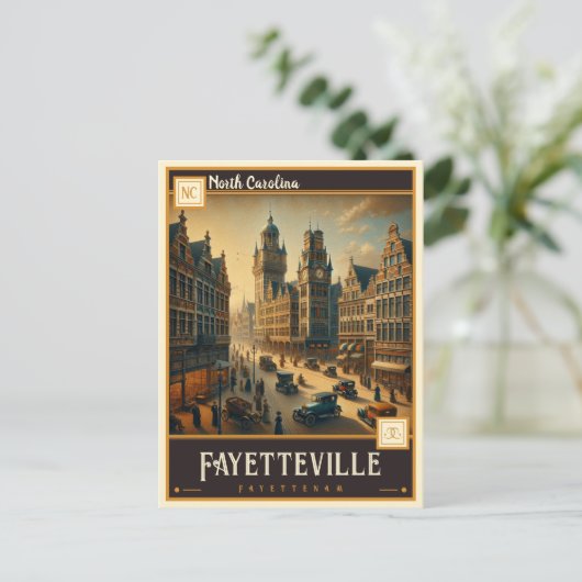 Fayetteville, North Carolina | VINTAG Postkarte (Stehend Vorderseite)