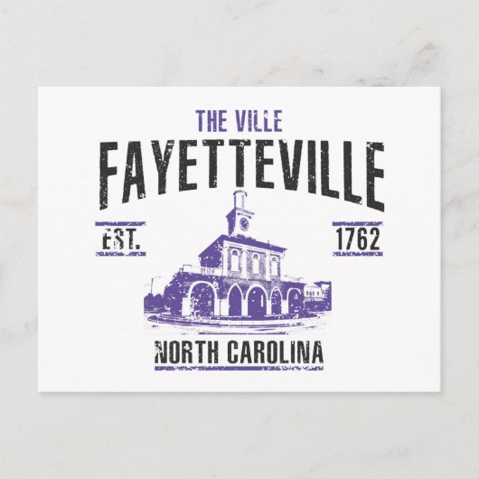 Fayetteville Postkarte (Vorderseite)
