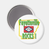 Fayetteville Rocks ! (Grün) Magnet (Vorderseite/Rückseite)