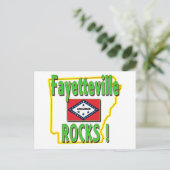Fayetteville Rocks ! (Grün) Postkarte (Stehend Vorderseite)