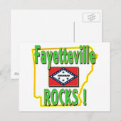 Fayetteville Rocks ! (Grün) Postkarte (Vorne/Hinten)