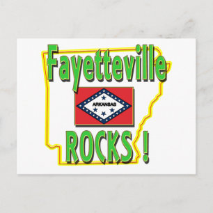 Fayetteville Rocks ! (Grün) Postkarte
