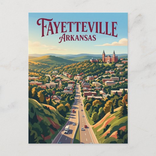 Fayetteville USA Postkarte (Vorderseite)