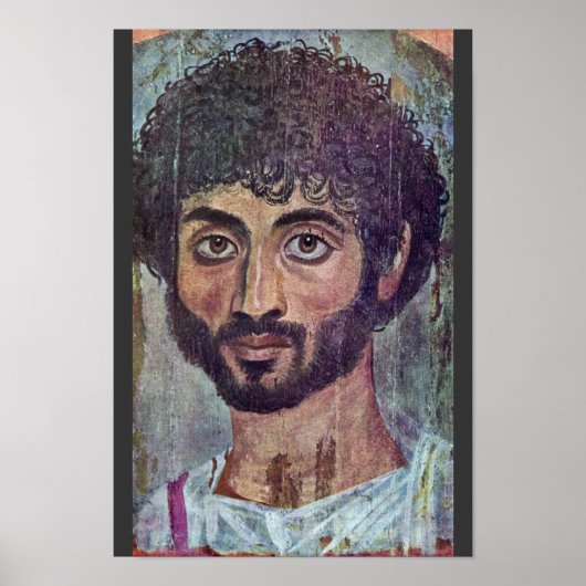 Fayum Mummy Portrait From By Römisch-Ägypter Poster (Vorne)