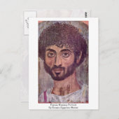 Fayum Mummy Portrait vom römisch-ägyptischen Meist Postkarte (Vorne/Hinten)