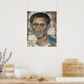 Fayum-Porträt eines Mannes in einem blauen Mantel, Poster (Küche)