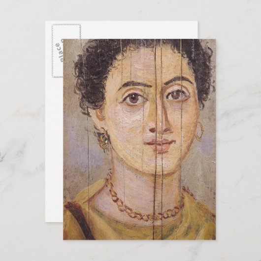 Fayumporträt einer Frau Postkarte (Vorne/Hinten)