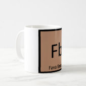 Fb - Fava Beans Chemistry Periodisches Tabellensym Kaffeetasse (Vorderseite Links)