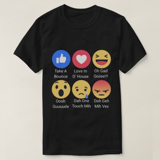 FB-Reaktionen für Trinis T-Shirt (Design vorne)