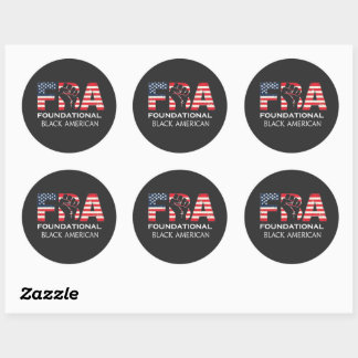 FBA Fundamentale Schwarz-Amerikanische Schwarze Ma Runder Aufkleber