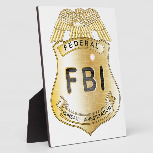 FBI-Abzeichen Fotoplatte (Seite)