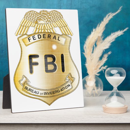 FBI-Abzeichen Fotoplatte (Seite)