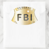 FBI-Abzeichen Ovaler Aufkleber (Tasche)