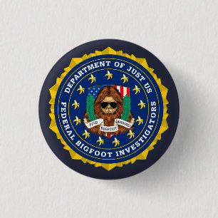 FBI-Bundesstaatlicher Bigfoot-Forscher-Knopf Button