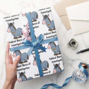 FBI Bundesstaatliches Burro der Untersuchung Donke Geschenkpapier