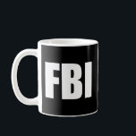 Fbi Bundesstaatliches Untersuchungsbüro Kaffeetasse<br><div class="desc">Dieses Design zeichnet sich durch das ikonische Logo des Bundesstaatlichen Ermittlungsbüros (FBI) aus,  des ersten Ermittlungszweigs des Justizministeriums der Vereinten Staaten. Das Logo ist ein Schild mit den Worten "Fbi Bundesstaatlich Bureau of Investigation" in fett gedruckter Schrift.</div>