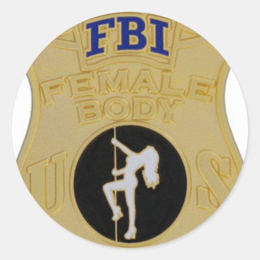 FBI-Chefärztin Runder Aufkleber (Vorderseite)