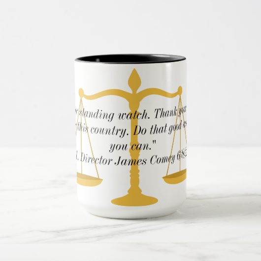 FBI Direktor James Comey Testimony Mug Tasse (Zentrum)