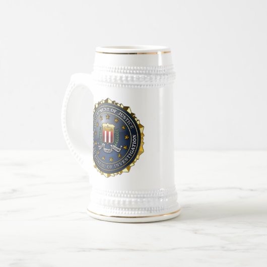 Fbi-Emblem Bierglas (Vorderseite Links)