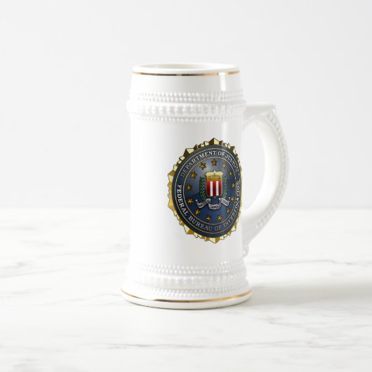 Fbi-Emblem Bierglas (VorderseiteRechts)