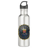 FBI-Emblem Edelstahlflasche (Vorderseite)