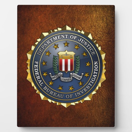 FBI-Emblem Fotoplatte (Vorderseite)