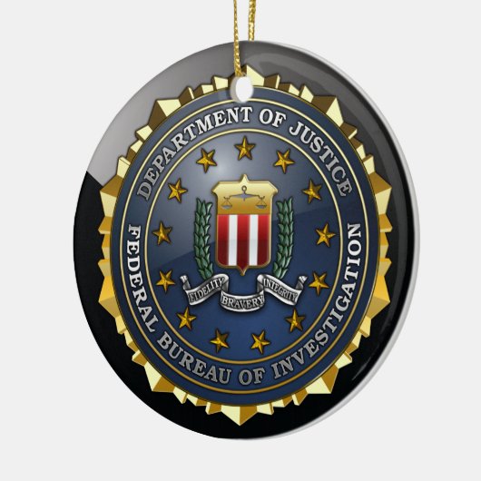 Fbi-Emblem Keramik Ornament (Links)
