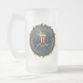 FBI-Emblem Mattglas Bierglas (Links)