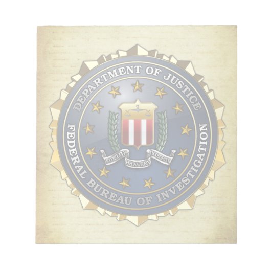 FBI-Emblem Notizblock (Vorderseite)