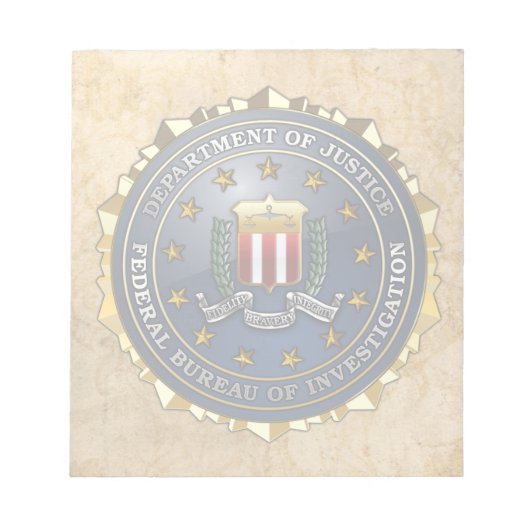 FBI-Emblem Notizblock (Vorderseite)