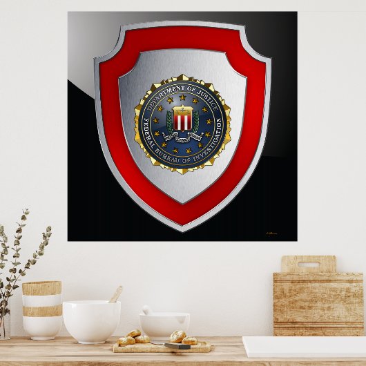 FBI-Emblem Poster (Küche)