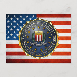 FBI-Emblem Postkarte