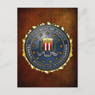 FBI-Emblem Postkarte