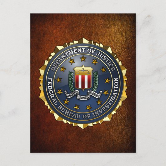 FBI-Emblem Postkarte (Vorderseite)