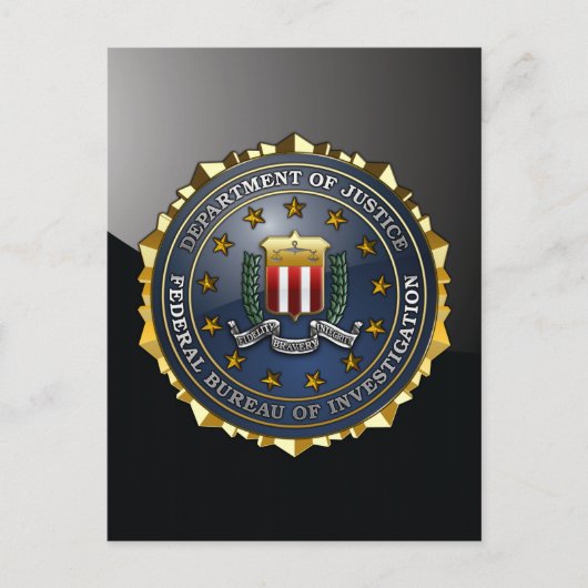 FBI-Emblem Postkarte (Vorderseite)
