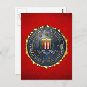 FBI-Emblem Postkarte (Vorne/Hinten)