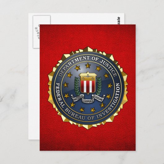 FBI-Emblem Postkarte (Vorne/Hinten)