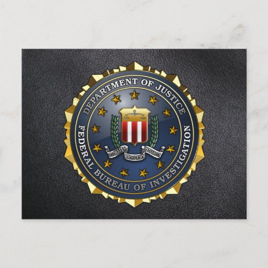 FBI-Emblem Postkarte (Vorderseite)