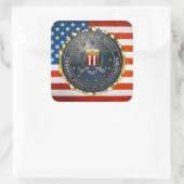 FBI-Emblem Quadratischer Aufkleber (Tasche)