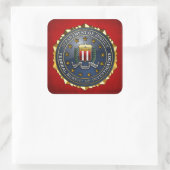 FBI-Emblem Quadratischer Aufkleber (Tasche)