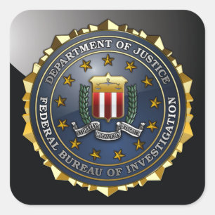 FBI-Emblem Quadratischer Aufkleber