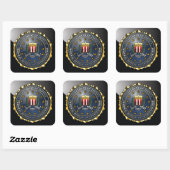 FBI-Emblem Quadratischer Aufkleber (Blatt)