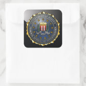 FBI-Emblem Quadratischer Aufkleber (Tasche)